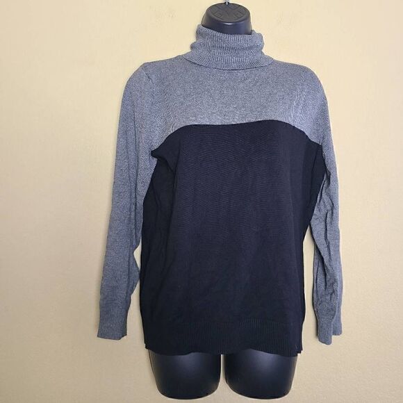Joseph A Sweaters - Joseph A. Colorblock Turtleneck Sweater